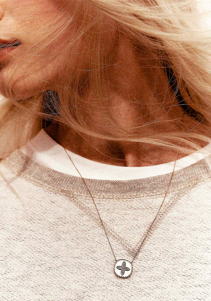 Collier Bowie Blanc Diamant - Pascale Monvoisin