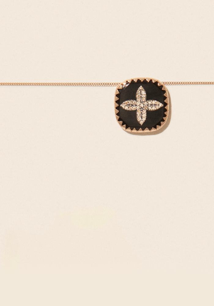 Collier Bowie Noir Diamant - Pascale Monvoisin