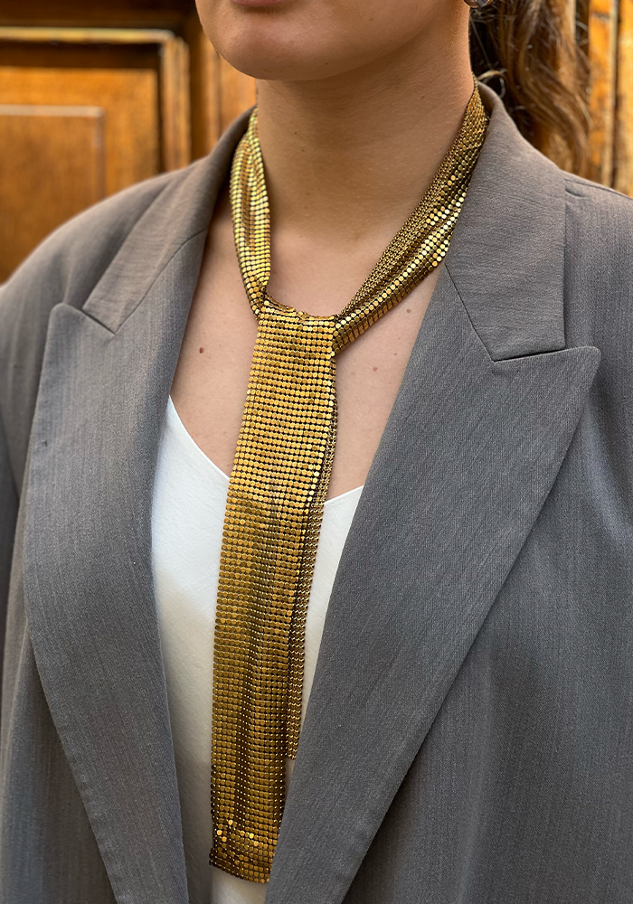 Collier Montalivet Écharpe X Blush Doré - Perrine Taverniti