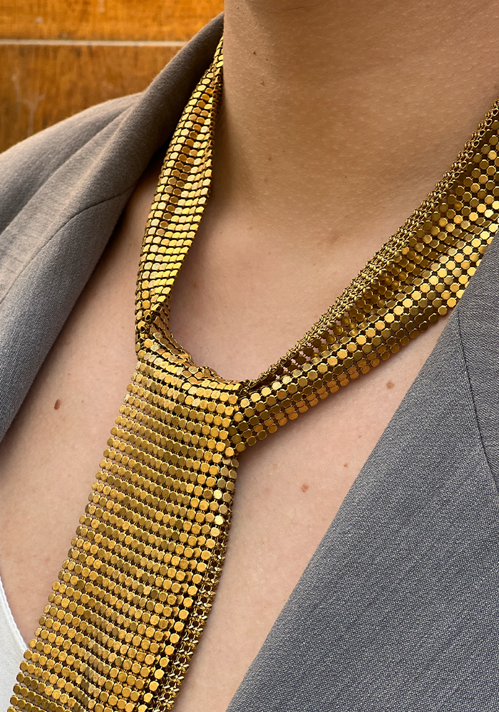 Collier Montalivet Écharpe X Blush Doré - Perrine Taverniti