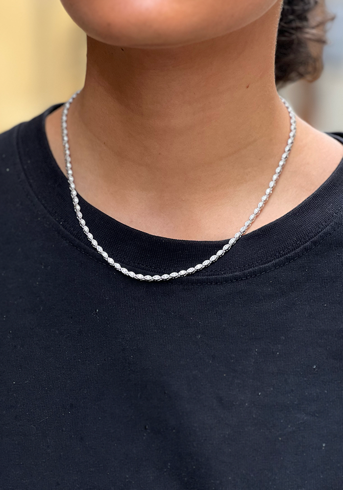 Collier Daisy Argent - Maison Baika