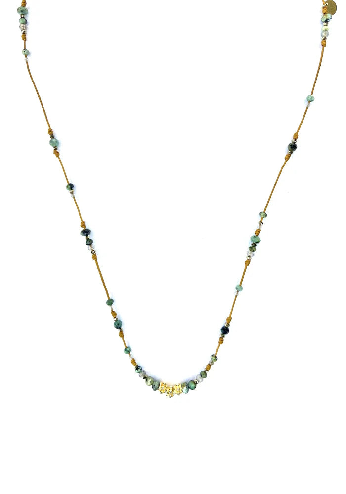 Collier Réglable Multi Perles Fleur - Be By Cat