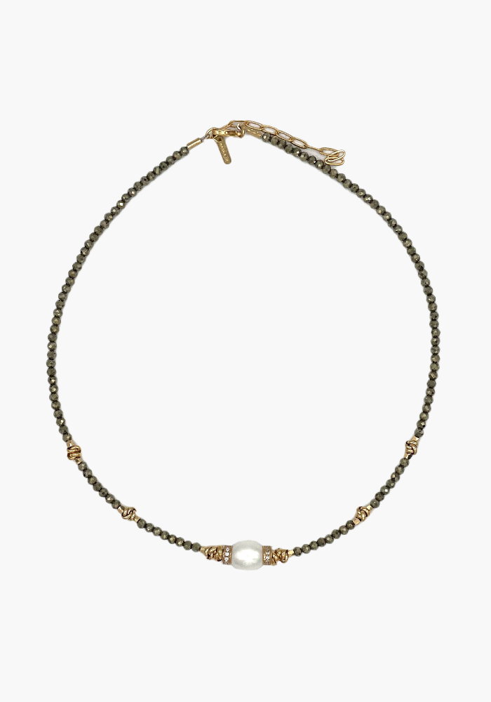 Collier Fallon Plaqué Or Et Pyrites - Hanka Ïn