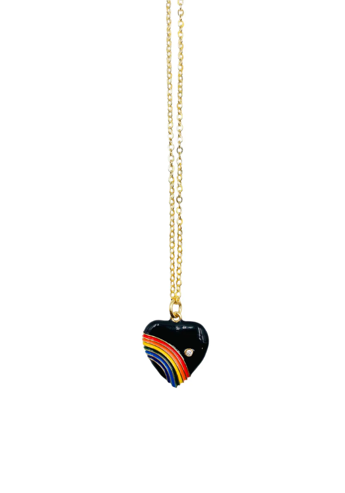 Collier Heart Love Noir - Tara Jwls