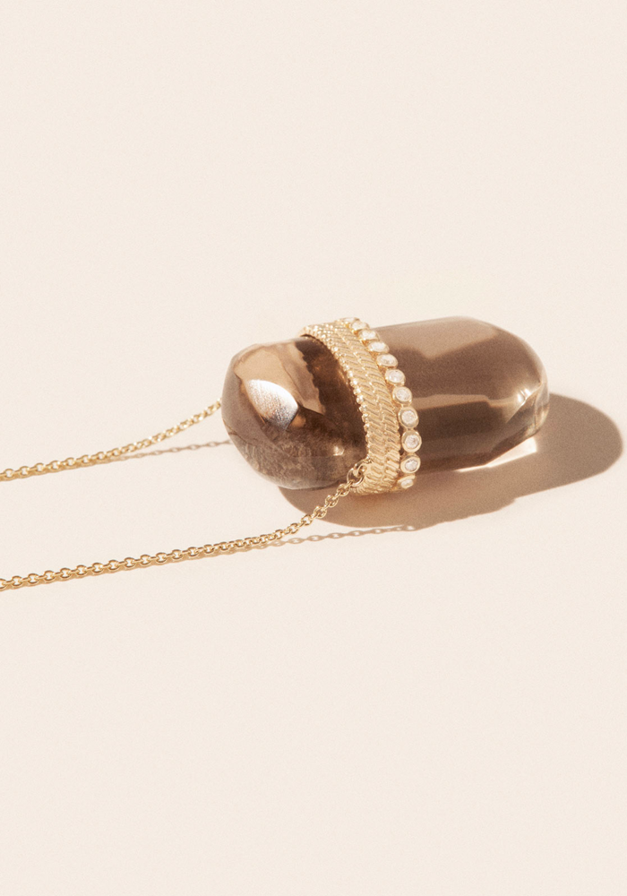 Collier Jil Quartz Fumé - Pascale Monvoisin