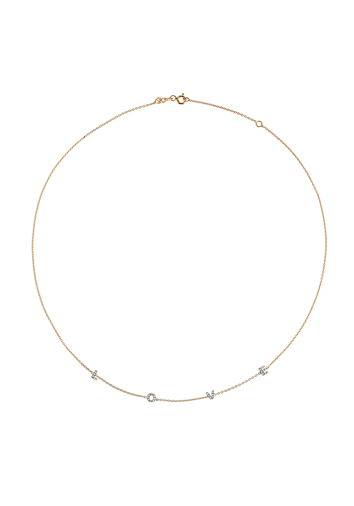 Collier "Love" Lettres Détachées Diamants Blancs