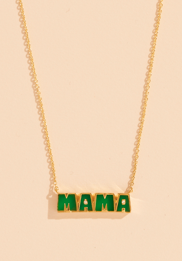 Collier Mama Onyx Vert - Be Maad