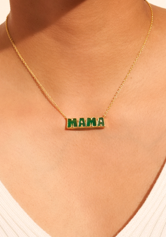 Collier Mama Onyx Vert - Be Maad
