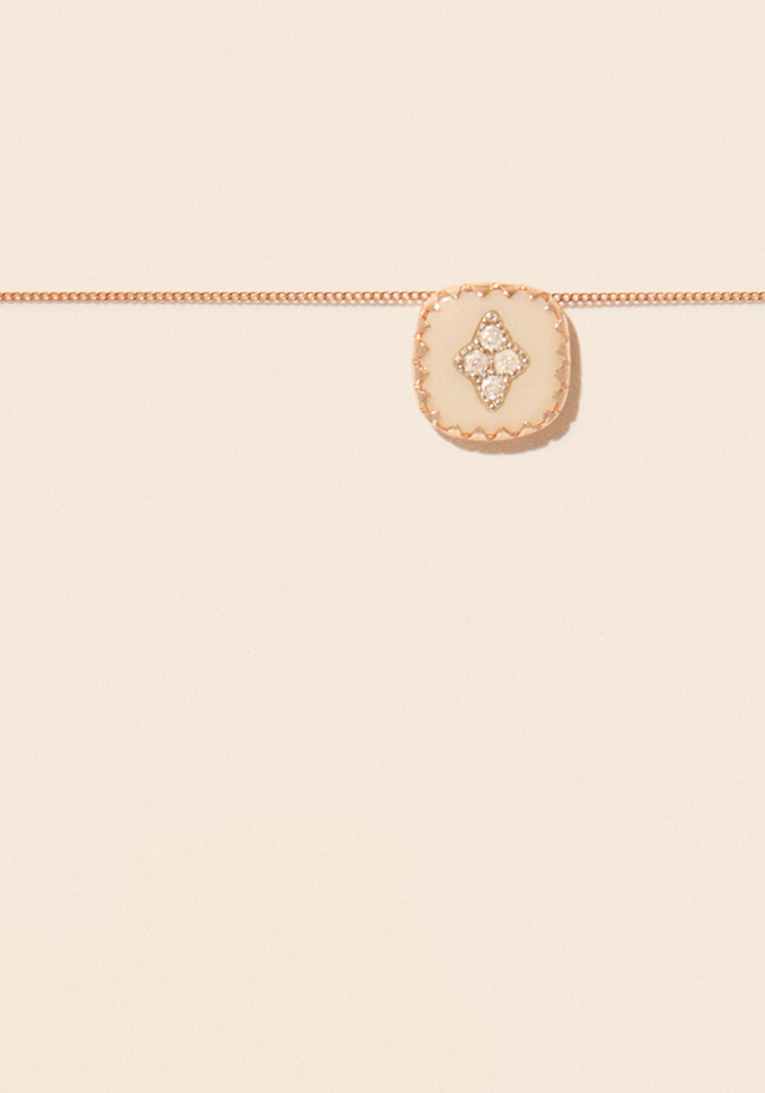 Collier Pierrot N°2 Blanc - Pascale Monvoisin