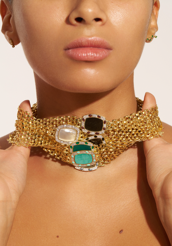 Collier Ranee Onyx Texturée - Be Maad
