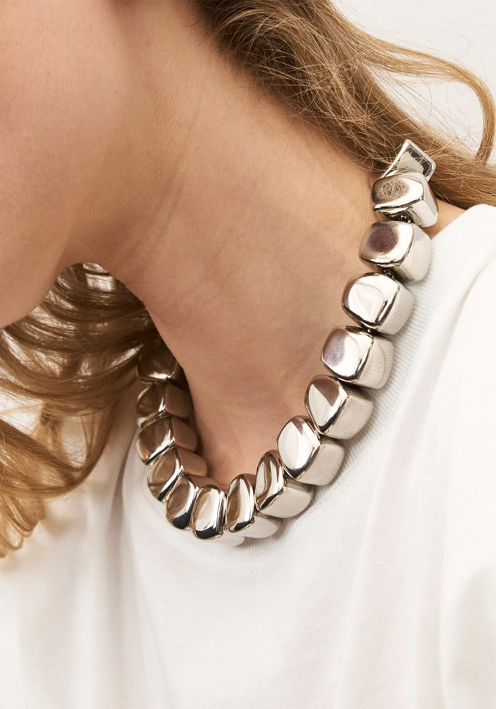 Collier Small Organic Shaped Silver - Vanessa Baroni