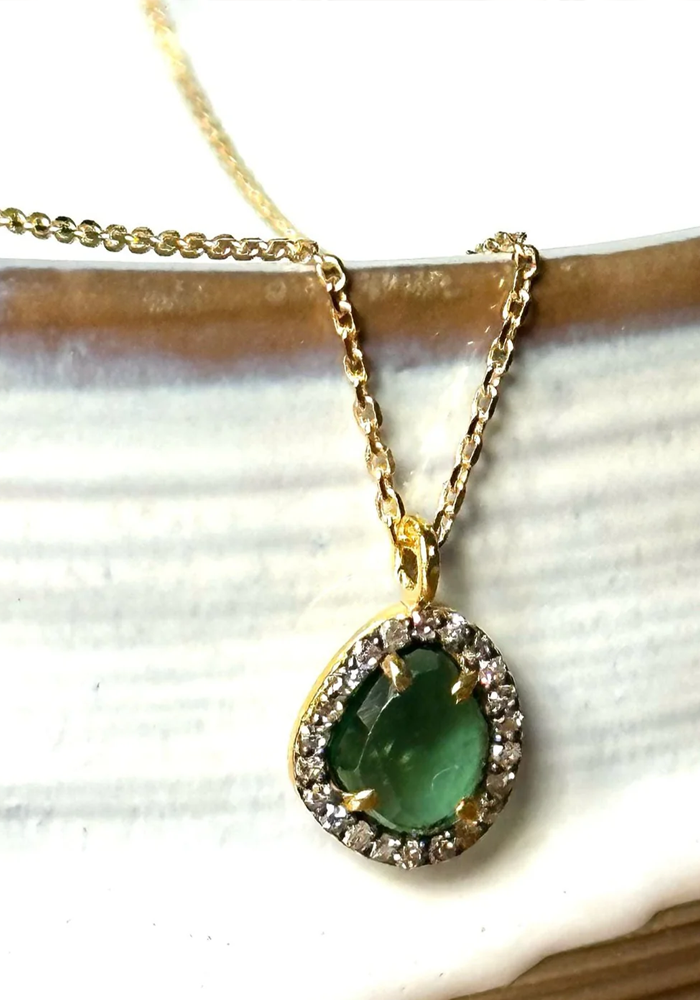 Collier Victoria Tourmaline Verte - Vic Et Max
