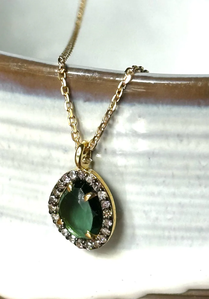 Collier Victoria Tourmaline Verte - Vic Et Max