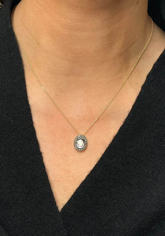 Collier X Blush Diamant Polki - Vic Et Max