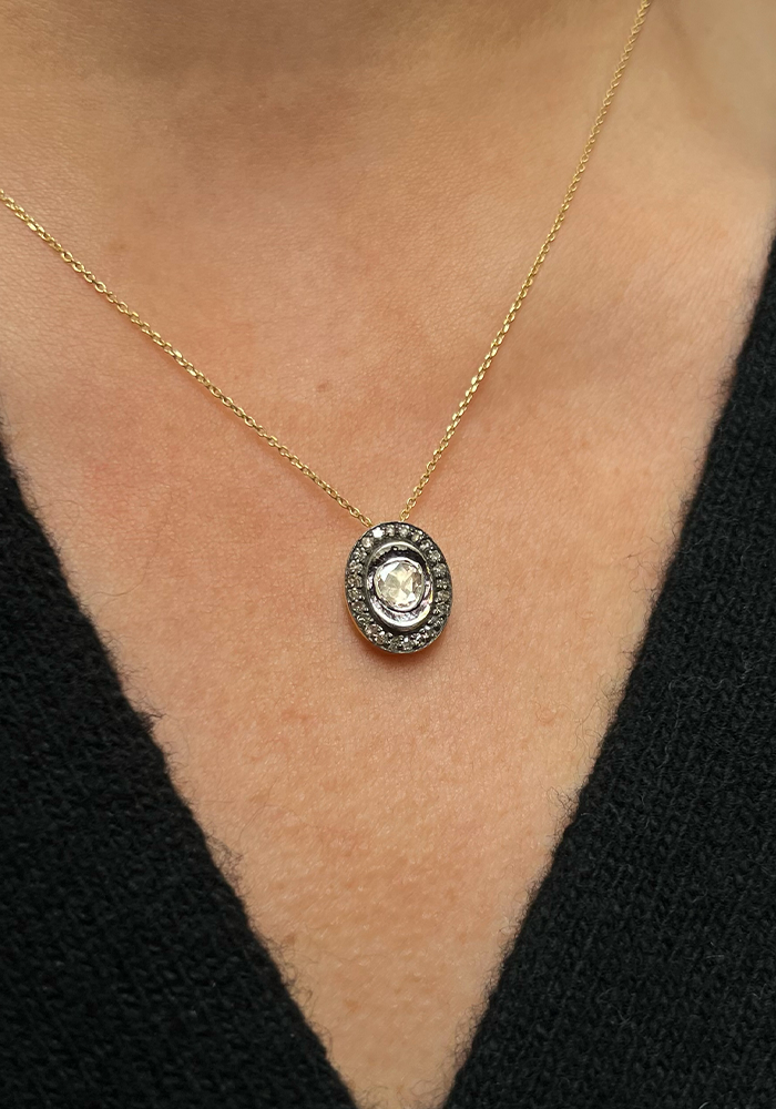 Collier X Blush Diamant Polki - Vic Et Max