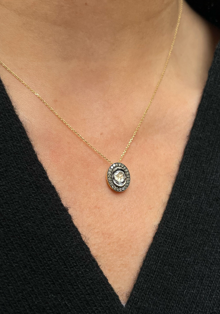 Collier X Blush Diamant Polki - Vic Et Max