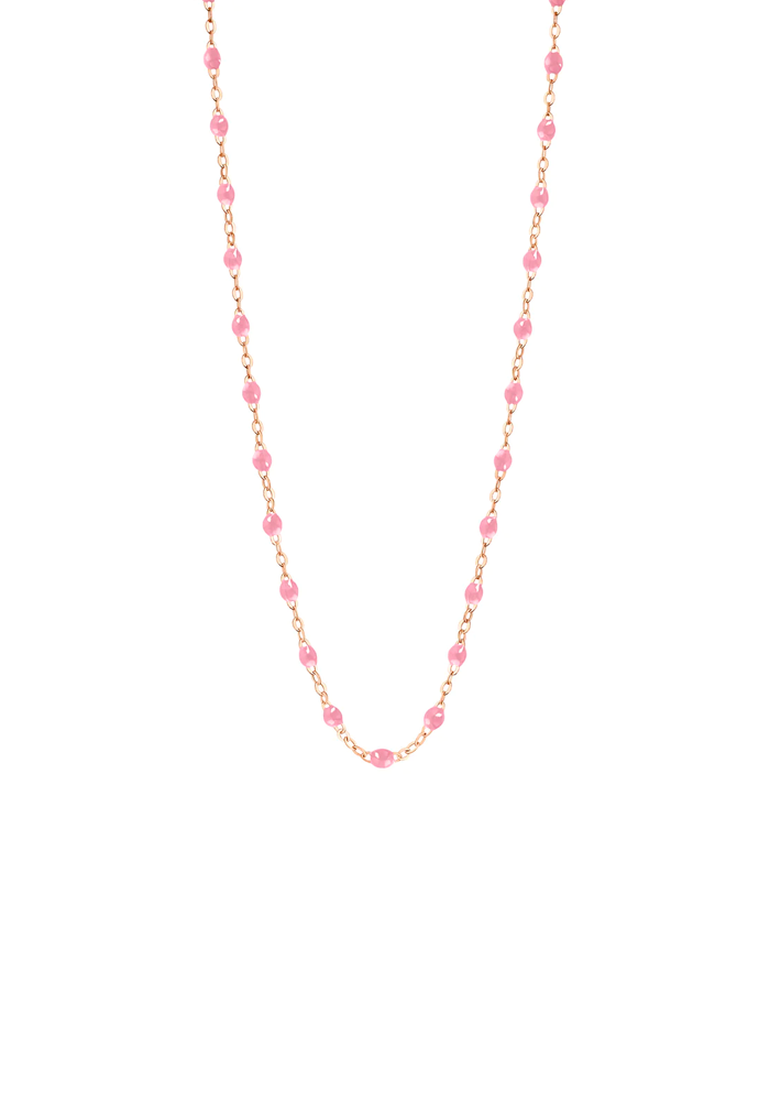 Collier Classique Gigi Or Rose Et Résines Fuchsia 42cm - Gigi Clozeau