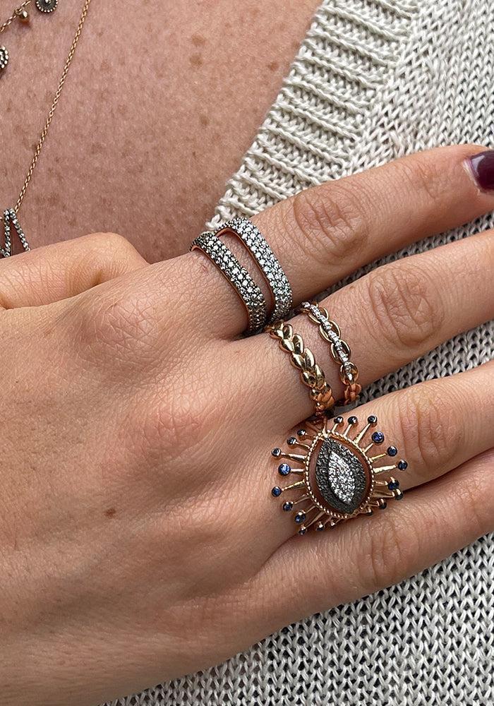 Bague Breaded Or Rose - Kismet by Milka