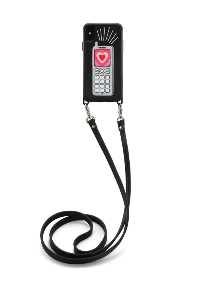 Coque IPhone Téléphone Coeur Avec Cordon
