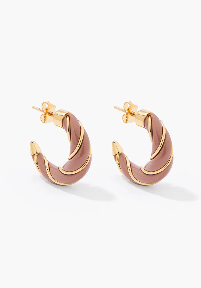 Boucles D'Oreilles Diana Capuccino - Aurélie Bidermann