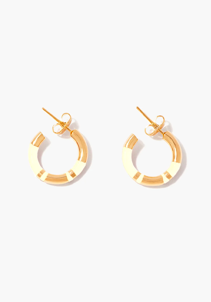 Mini Créoles Positano Ivoire - Aurélie Bidermann