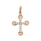 Pendentif Croix Diamants Blancs Or Rose