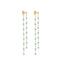 Gigi Classic Dancing Earrings in Rose Gold and Aqua Resin