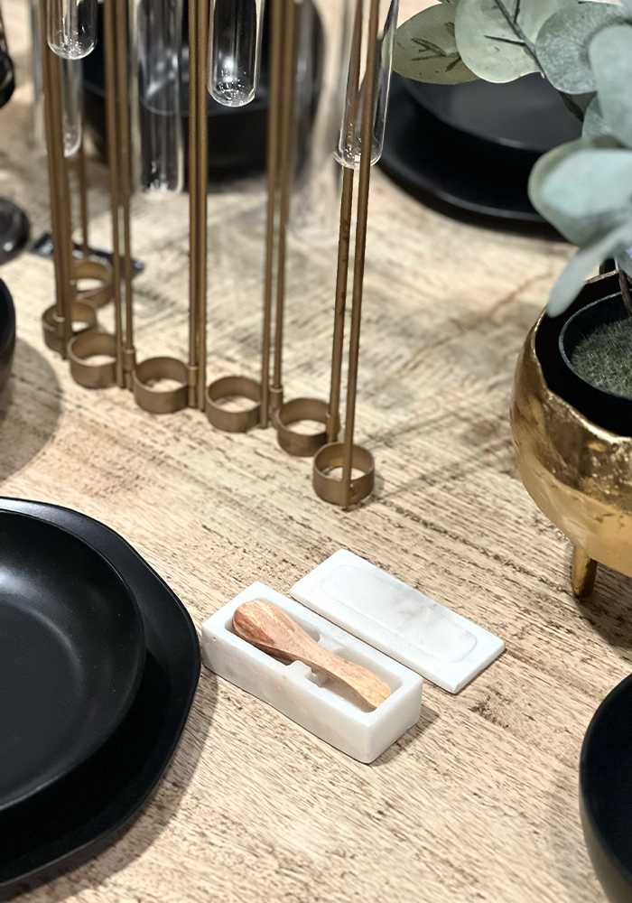 Boite En Marbre Pour Sel Et Poivre - Blush Sélection Décoration