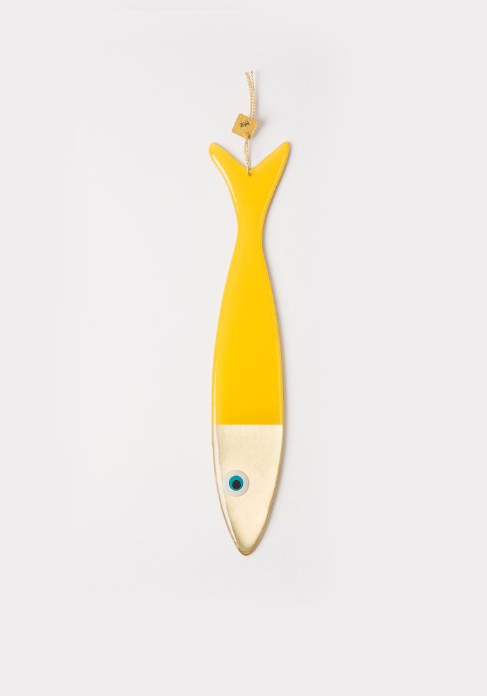 Décoration À Suspendre Sardine L Jaune - Bord De L'Eau