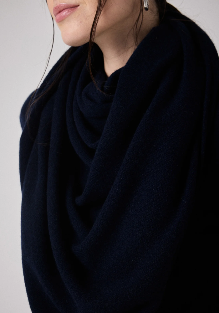 Écharpe Cachemire Eleonore Bleu Marine - Notshy