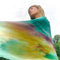 Rainbow Green Cashmere Scarf