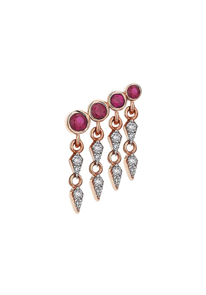 Boucles D'Oreille Fiesta Rubis - Kismet By Milka