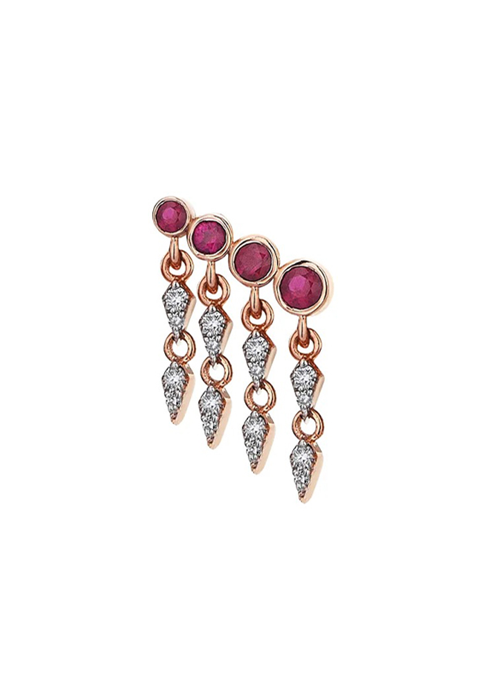 Boucles D'Oreille Fiesta Rubis - Kismet By Milka
