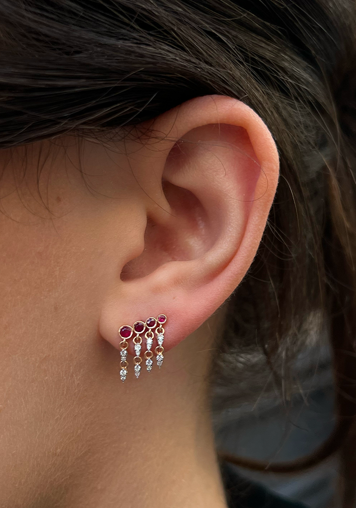 Boucles D'Oreille Fiesta Rubis - Kismet By Milka
