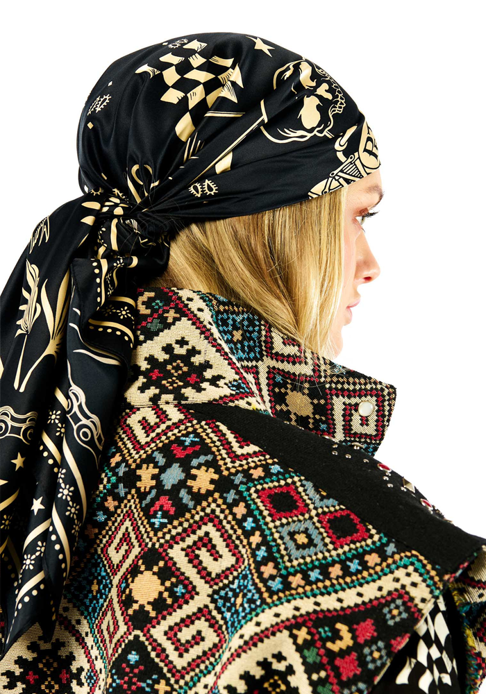 Foulard Bandana Noir Medium - Wild Paris