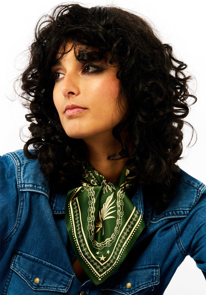 Foulard Bandana Vert Mini - Wild Paris