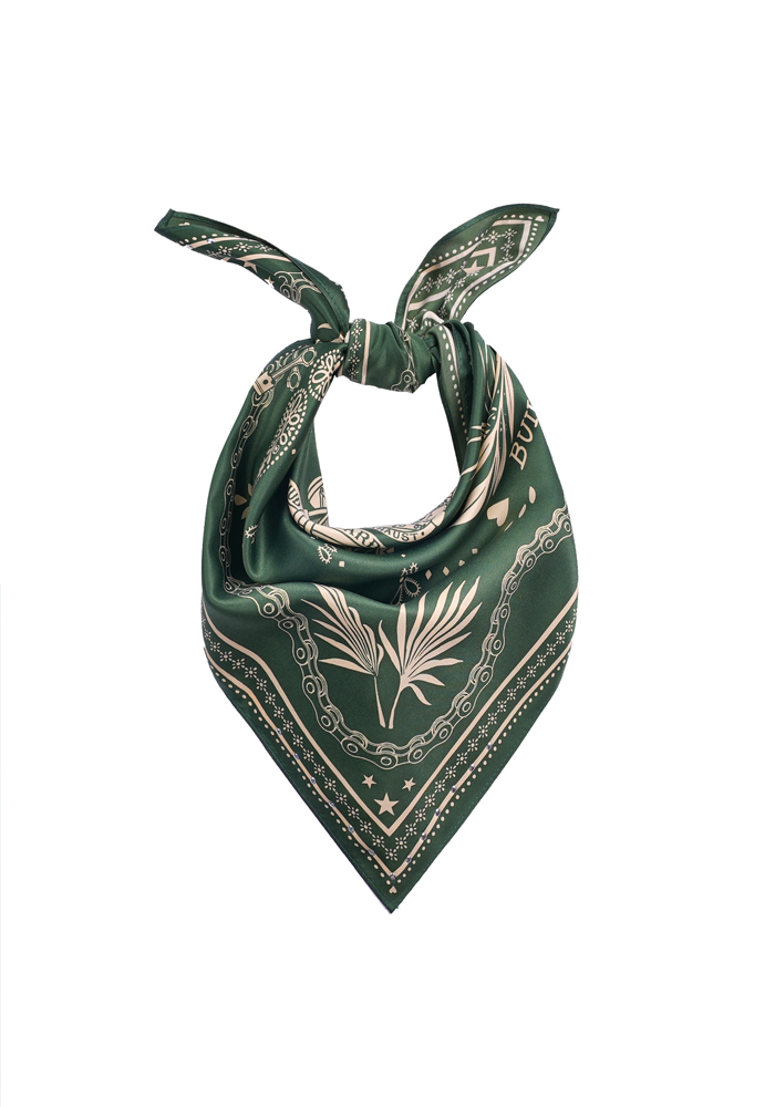Foulard Bandana Vert Mini - Wild Paris