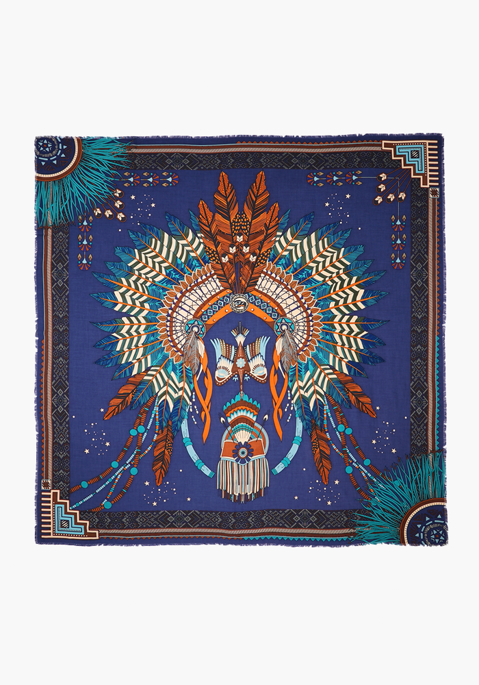 Foulard Nouveau Western Bleu - Wild Paris
