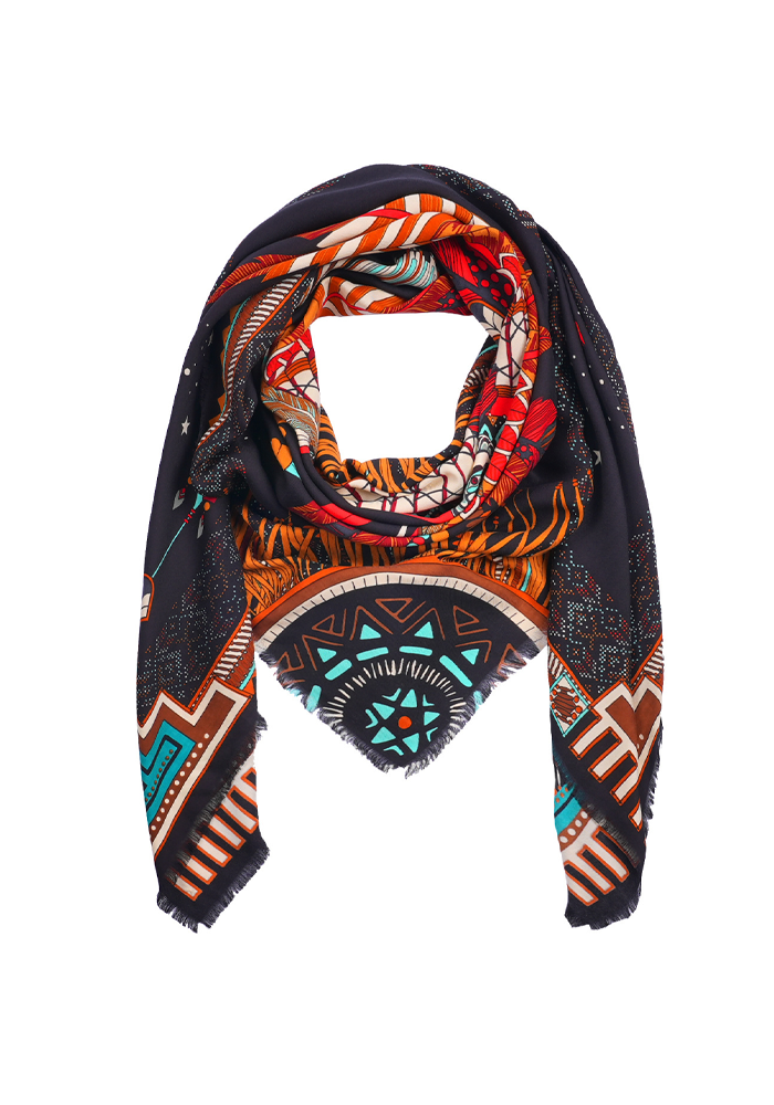 Foulard Nouveau Western Noir - Wild Paris