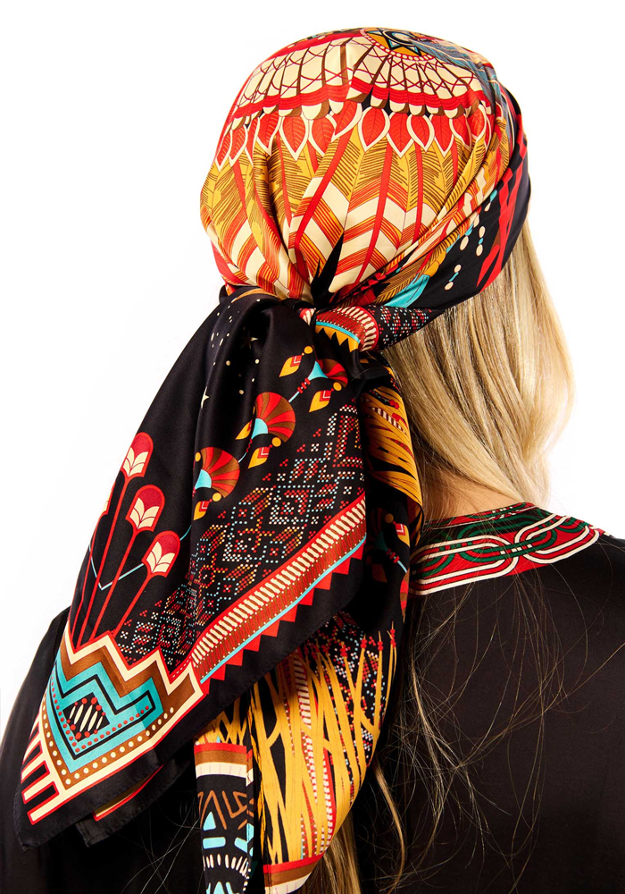 Foulard Nouveau Western Noir Medium - Wild Paris