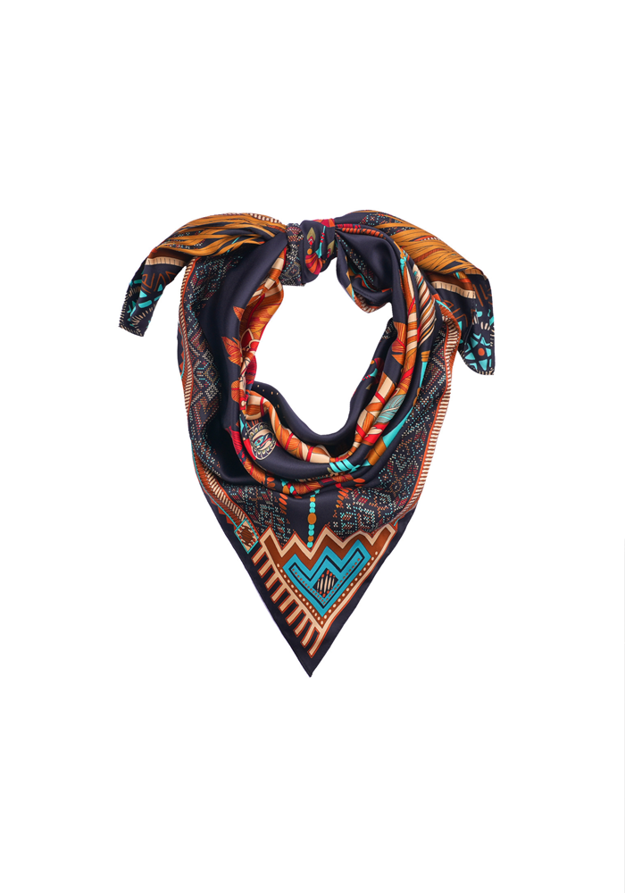 Foulard Nouveau Western Noir Medium - Wild Paris