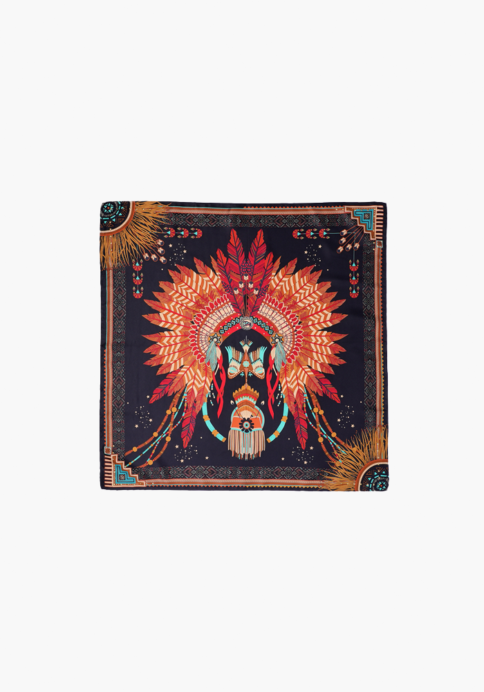 Foulard Nouveau Western Noir Mini - Wild Paris