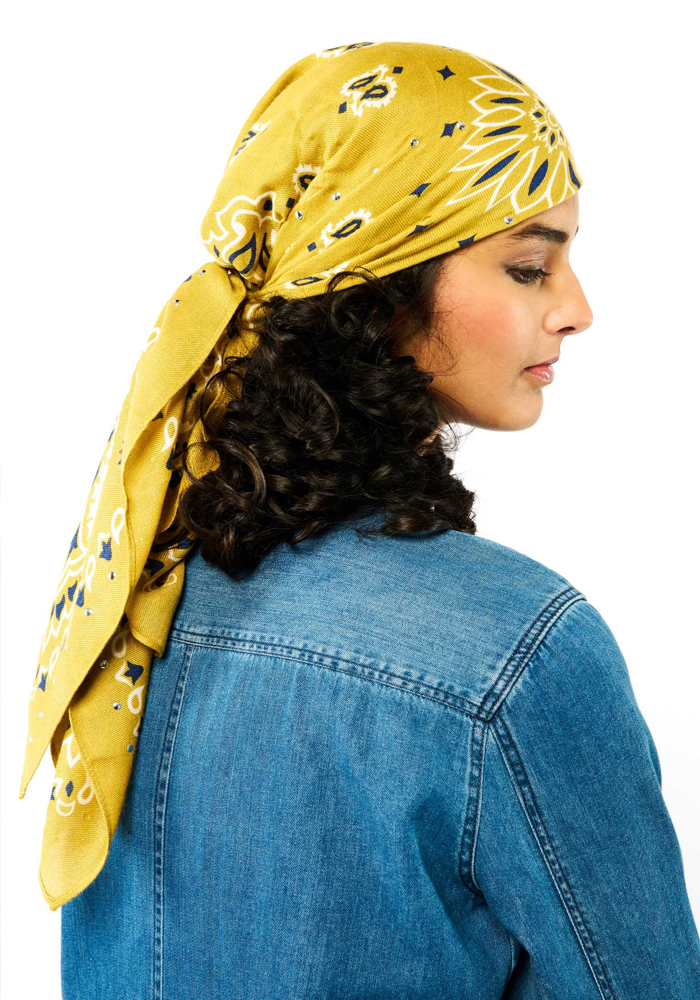 Foulard Paisley Camel Medium - Wild Paris