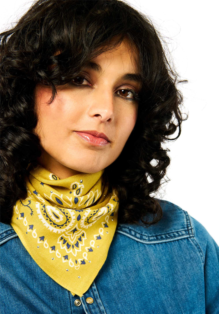 Foulard Paisley Camel Mini - Wild Paris