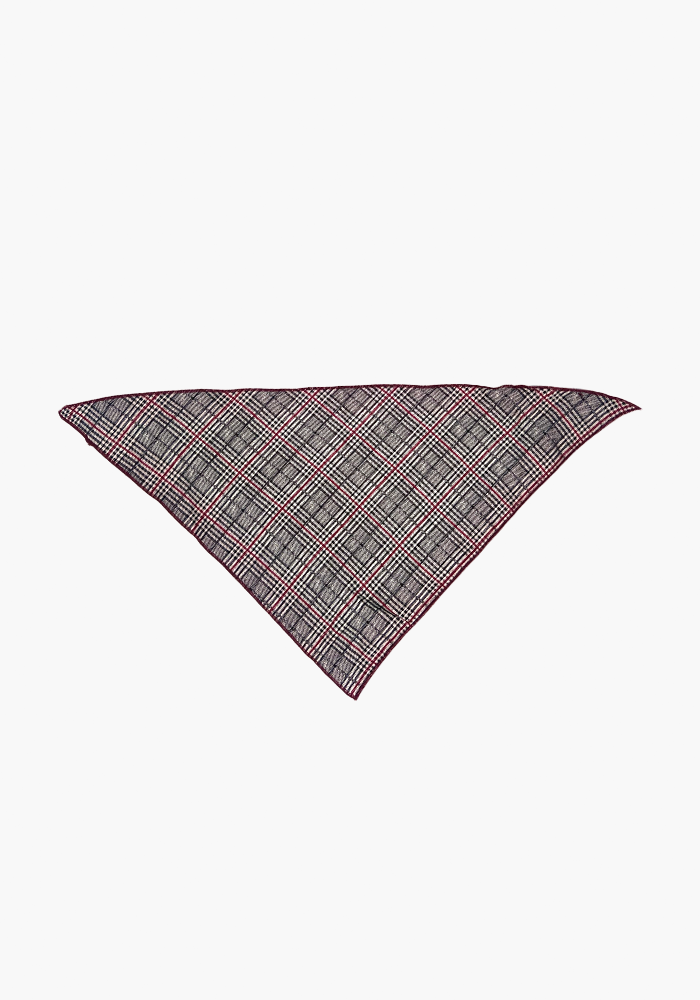 Foulard Triangle Fleurs Bordeaux Et Noir - Dixie