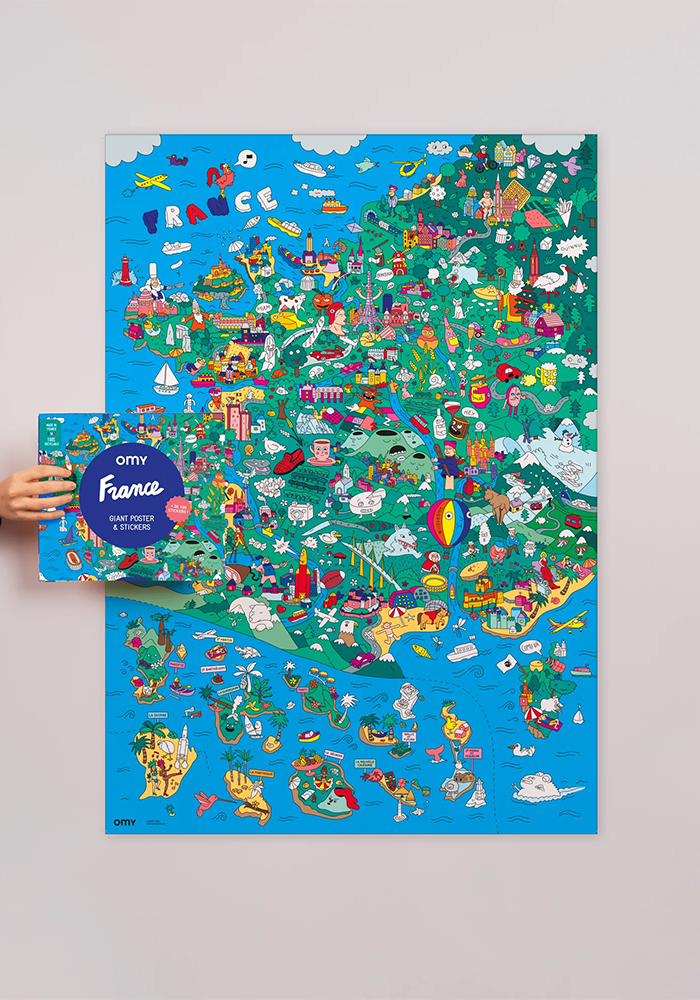 Poster Géant Cherche Et Trouve France - OMY