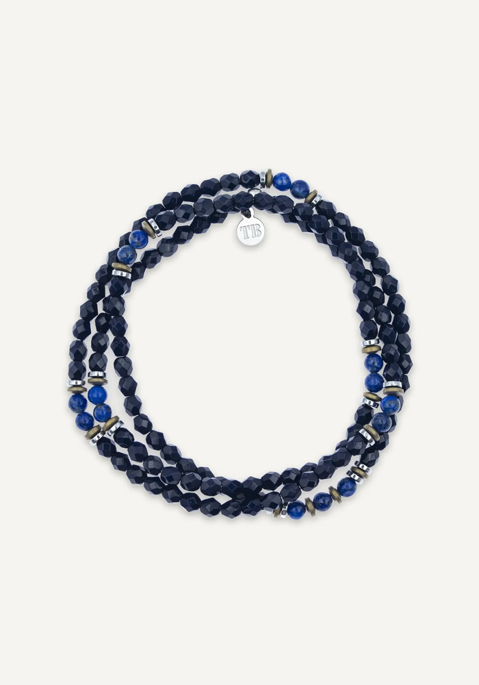 Bracelet 3 Tours Ou Collier Gentleman Navy - Têtes Blondes