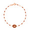 Bracelet Madone Résinée Or Rose Et Résines Fauve 17cm