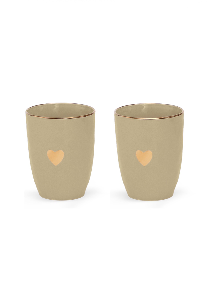 Set De 2 Gobelets Matins Calins Taupe - Blush Sélection