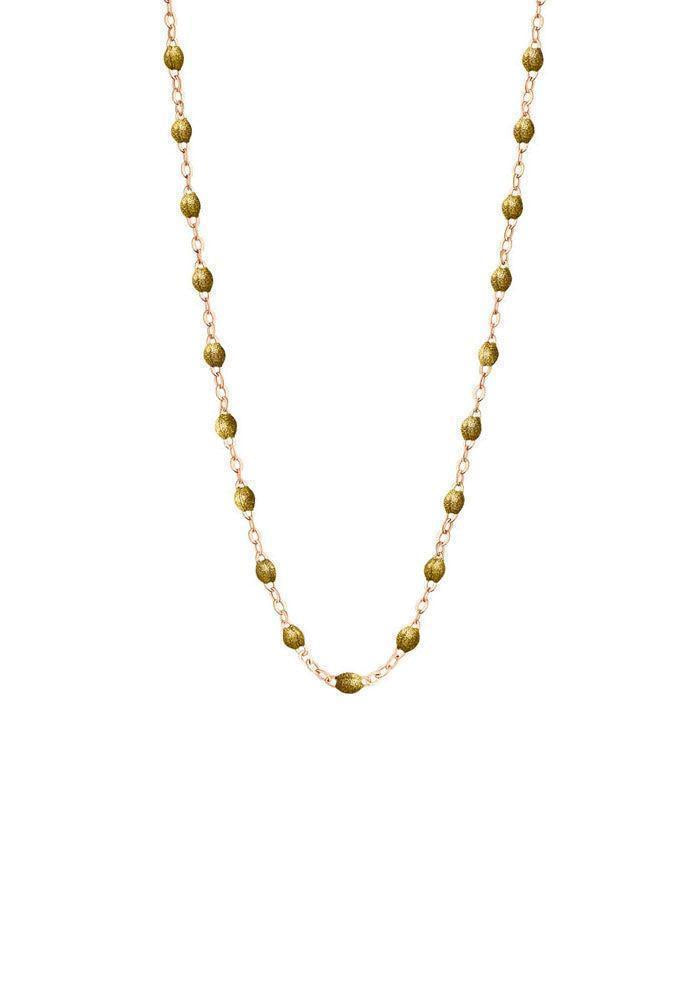 Collier Classique Gigi Or Rose Et Résines Gold 42cm